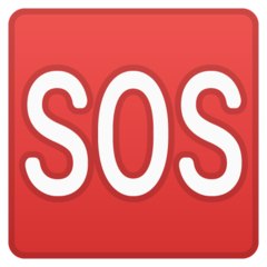 How SOS Button emoji looks on Google.