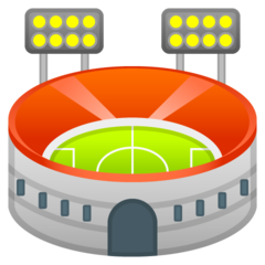 Bagaimana emoji Stadium kelihatan di Google.