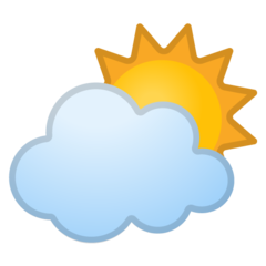 How Sun Behind Cloud emoji looks on Google.