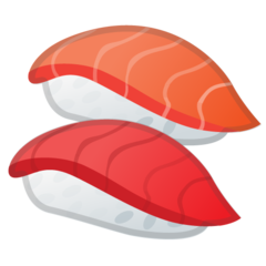 Wie Sushi Emoji auf Google aussieht.