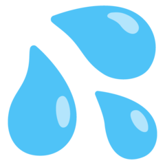 How Sweat Droplets emoji looks on Google.