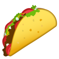 How Taco emoji looks on Google.