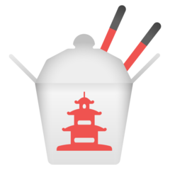 How Takeout Box emoji looks on Google.