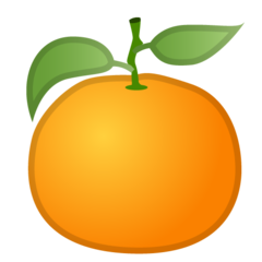 How Tangerine emoji looks on Google.