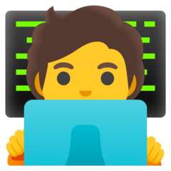 Como o emoji do Programador é exibido no Google.