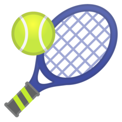 Hoe Tennis emoji eruit ziet op Google.