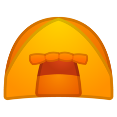 How Tent emoji looks on Google.