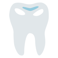 How Tooth emoji looks on Google.