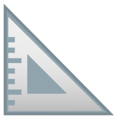 How Triangular Ruler emoji looks on Google.