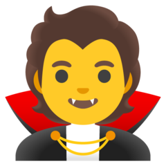 Como o emoji do Vampiro é exibido no Google.