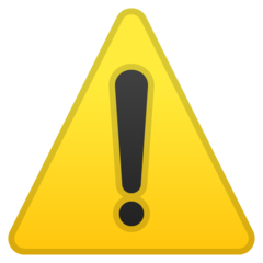 How Warning emoji looks on Google.