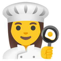 How Woman Cook emoji looks on Google.