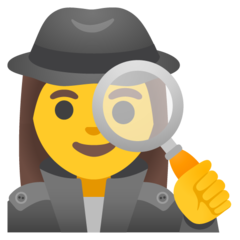 How Woman Detective emoji looks on Google.