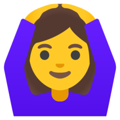 Bagaimana Wanita mengisyaratkan OKE emoji terlihat di Google.