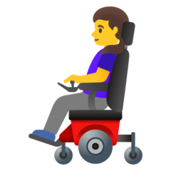 A quoi ressemblent les emoji Femme en fauteuil motorisé sur Google.