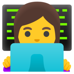 How Woman Technologist emoji looks on Google.