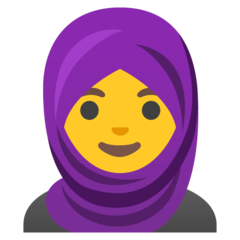 Hur Kvinna i sjal emoji ser ut på Google.