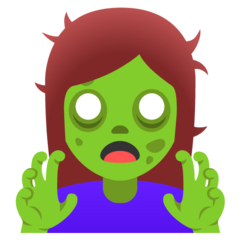 A quoi ressemblent les emoji Zombie femme sur Google.