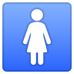 How Women’s Room emoji looks on Google.