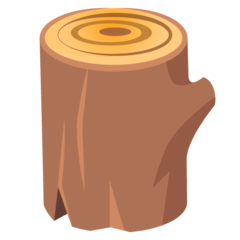 How Wood emoji looks on Google.