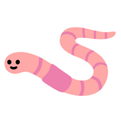 How Worm emoji looks on Google.