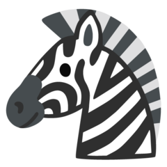 Bagaimana Zebra emoji terlihat di Google.