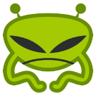 Bagaimana Monster alien emoji terlihat di Htc.