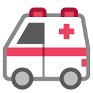 Como o emoji do Ambulância é exibido no Htc.