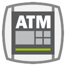 Bagaimana ATM Sign emoji terlihat di Htc.