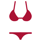 Hoe Bikini emoji eruit ziet op Htc.