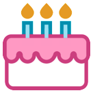 How Birthday Cake emoji looks on Htc.