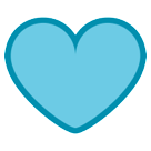 Bagaimana Blue Heart emoji terlihat di Htc.