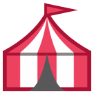 Bagaimana Circus Tent emoji terlihat di Htc.