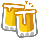 Bagaimana Clinking Beer Mugs emoji terlihat di Htc.