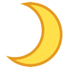 How Crescent Moon emoji looks on Htc.