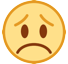 How Disappointed Face emoji looks on Htc.