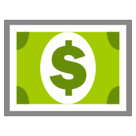 How Dollar Banknote emoji looks on Htc.