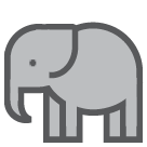 How Elephant emoji looks on Htc.