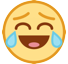 How Face with Tears of Joy emoji looks on Htc.