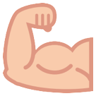 How Flexed Biceps emoji looks on Htc.