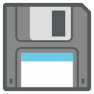 Bagaimana Floppy Disk emoji terlihat di Htc.