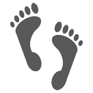 Bagaimana Footprints emoji terlihat di Htc.