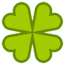 Bagaimana Four Leaf Clover emoji terlihat di Htc.