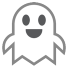 Hoe Spook emoji eruit ziet op Htc.