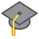 How Graduation Cap emoji looks on Htc.