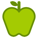 Hoe Groene appel emoji eruit ziet op Htc.