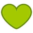 Cómo se ve el emoji Corazón verde en Htc.