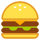 How Hamburger emoji looks on Htc.