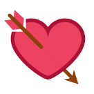 How Heart with Arrow emoji looks on Htc.