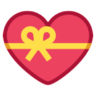 How Heart with Ribbon emoji looks on Htc.